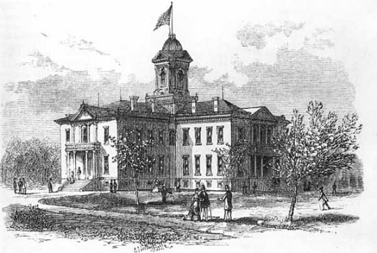 First State Capitol, Tenth and Wabasha, St. Paul, 1875