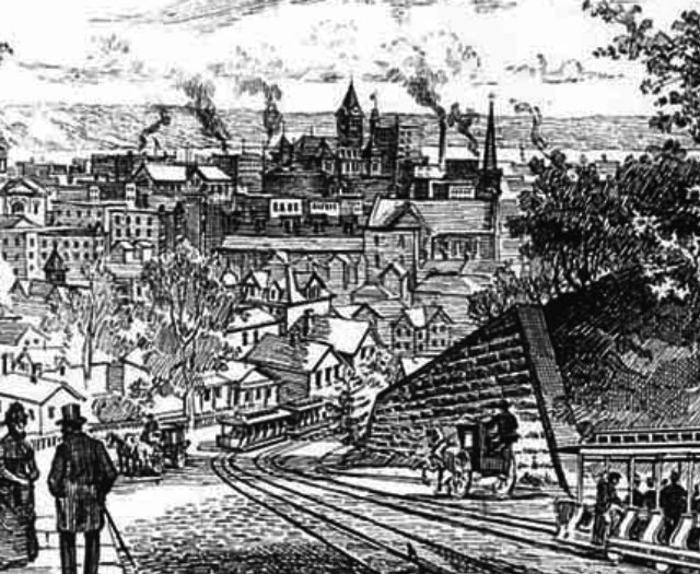 [Illustration] Looking down Selby Avenue: view from Summit Avenue (c. 1888)